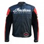 Men's Indian Motorcycle BLACK & RED Leather Jacket Size L