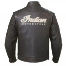 Men's New Indian Motorcycle Distressed genuine Cowhide Leather Biker Jacket Size 2XL