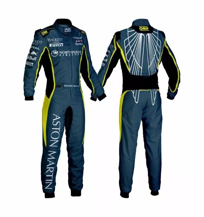 Aston Martin Sublimation Printed go kart race suit, In All Sizes