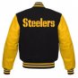 Letterman Pittsburgh Steelers Varsity Jacket Wool with Real Leather Sleeves All sizes