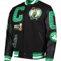 Letterman NBA Boston Celtics Varsity Jacket With Real Leather Sleeves All sizes