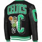 Letterman NBA Boston Celtics Varsity Jacket With Real Leather Sleeves All sizes