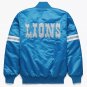 Detroit Lions Satin Bomber Letterman Varsity Jacket Embroidery Logos All Sizes