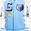 Letterman Memphis Grizzlies Wool Varsity Jacket Real Leather Sleeves All Sizes