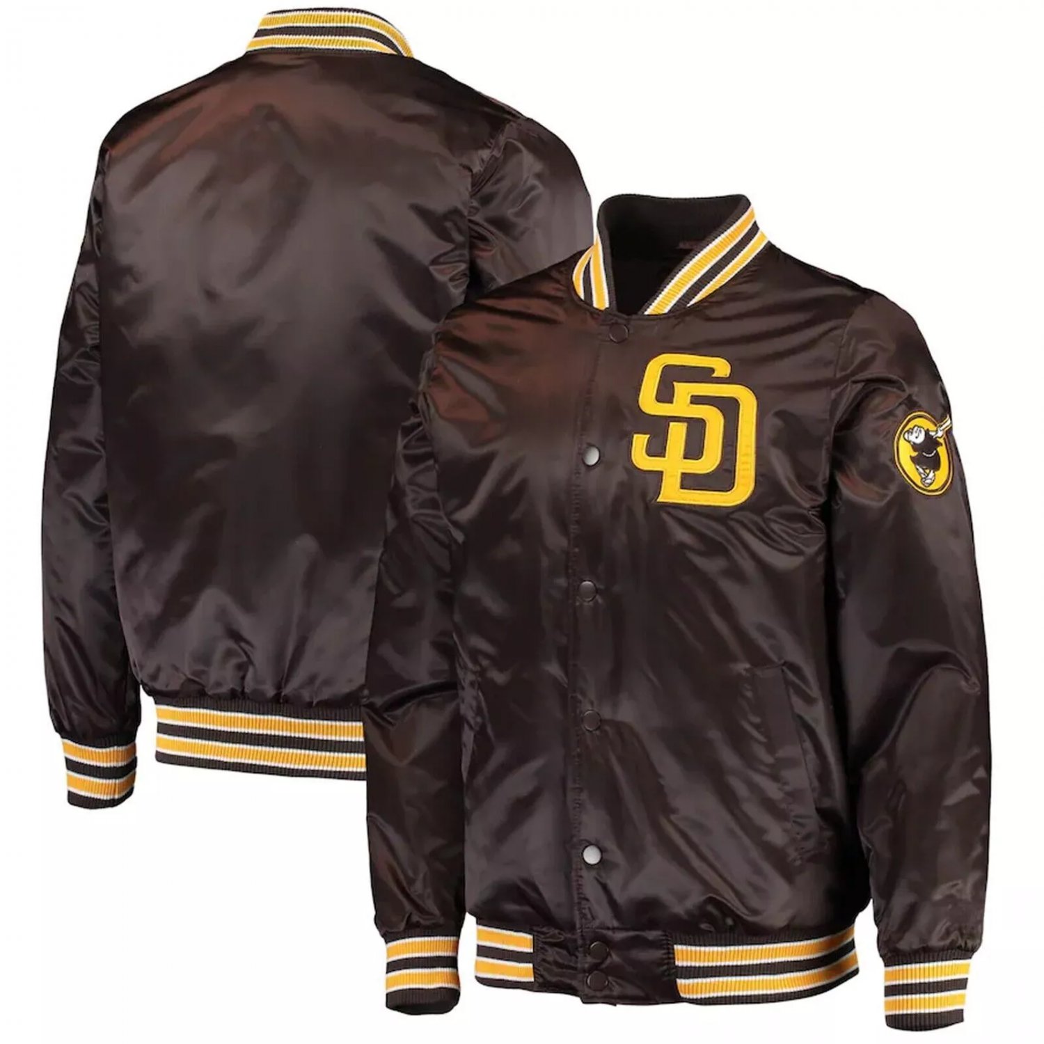 San Diego Padres Brown The Diamond Full-Snap Jacket with Embroidery logo