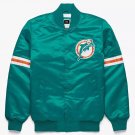 Miami Dolphins Satin Letterman Bomber Varsity Jacket Embroidery Logos All Sizes
