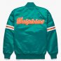 Miami Dolphins Satin Letterman Bomber Varsity Jacket Embroidery Logos All Sizes
