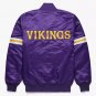 Minnesota Vikings Satin Letterman Varsity Embroidery Logos Jacket All Sizes