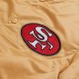 SF 49ERS Satin Letterman Varsity Fan Jacket Embroidery Logos All Sizes Available