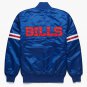 Buffalo Bills Blue Satin Letterman Varsity Fan Jacket Embroidery Logos All Sizes