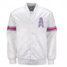 Houston Oilers Satin Bomber Letterman Varsity Fan Embroidery Jacket All Sizes