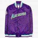 MLB Letterman Arizona Diamondbacks Vintage Purple Satin Varsity Baseball Jacket