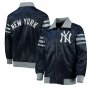 Men Baseball MLB New York Yankees The Captain III Full Zip Satin Varsity Jacket All sizes