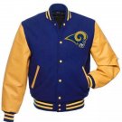 Los Angeles Rams Letterman Varsity Jacket Wool With Leathers Sleeves All Sizes