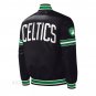 Boston Celtics Black Satin Letterman Varsity Jacket Embroidery Logos All Sizes