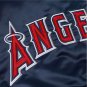 MLB Letterman LA Los Angels Vintage 80 Navy Blue Satin Varsity Baseball Jacket