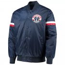 Letterman NBA Washington Wizards Satin Baseball Bomber Varsity Jacket