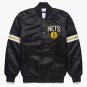 Letterman NBA Brooklyn Nets New York Satin Baseball Bomber Varsity Jacket