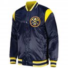 Letterman NBA Denver Nuggets Satin Baseball Bomber Varsity Jacket