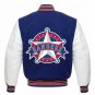 Letterman Texas Rangers Varsity Jacket With Real Leather Sleeves