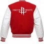 Letterman Houston Rockets Varsity Jacket With Real Leather Sleeves