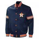MLB 80 Vintage Satin Houston Astros Varsity Baseball Jacket Embroidery Logos
