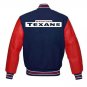 Houston Texans Letterman Wool Varsity Jacket With Real Leather Sleeves All Sizes