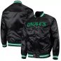 Philadelphia Eagle Black Satin Varsity Bomber Jacket Embroidery Logos All Sizes