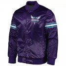 Letterman NBA Charlotte Hornets Satin Baseball Bomber Varsity Jacket