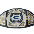 Green BAY Packers Heavyweight Wrestling Champion Title Belt Leather Strap Adult Size