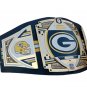 Green BAY Packers Heavyweight Wrestling Champion Title Belt Leather Strap Adult Size