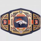 Denver Broncos Heavyweight Wrestling Champion Title Belt Leather Strap Adult Size
