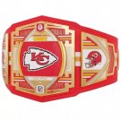 Kansas City Chiefs Heavyweight Wrestling Champion Title Belt Leather Strap Adult Size