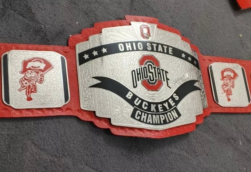 Ohio State Buckeyes Heavyweight Wrestling Champion Title Belt Leather Strap Adult Size