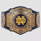 Notre Dame Fighting Irish Heavyweight Wrestling Champion Title Belt Black Leather Strap Adult Size
