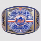 New York Mets Heavyweight Wrestling Champion Title Belt Black Leather Strap Adult Size
