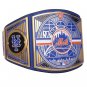 New York Mets Heavyweight Wrestling Champion Title Belt Black Leather Strap Adult Size