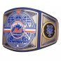 New York Mets Heavyweight Wrestling Champion Title Belt Black Leather Strap Adult Size