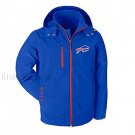 Buffalo Bills Warm Soft Shell Jacket Embroidered Logo Breathable Windproof Hooded Jacket