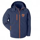 Chicago Bears Warm Soft Shell Jacket Embroidered Logo Breathable Windproof Hooded Jacket