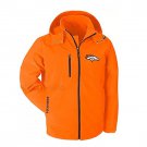 Denver Broncos Warm Soft Shell Jacket Embroidered Logo Breathable Windproof Hooded Jacket