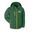 Green Bay Packers Warm Soft Shell Jacket Embroidered Logo Breathable Windproof Hooded Jacket
