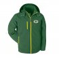 Green Bay Packers Warm Soft Shell Jacket Embroidered Logo Breathable Windproof Hooded Jacket