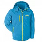 Las Angeles Chargers Warm Soft Shell Jacket Embroidered Logo Breathable Windproof Hooded Jacket