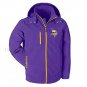 Minnesota Vikings Warm Soft Shell Jacket Embroidered Logo Breathable Windproof Hooded Jacket