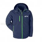 Seattle Seahawks Warm Soft Shell Jacket Embroidered Logo Breathable Windproof Hooded Jacket