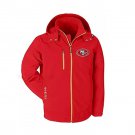 San Francisco 49ers Warm Soft Shell Jacket Embroidered Logo Breathable Windproof Hooded Jacket