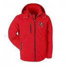 Tampa Bay Buccaneers Warm Soft Shell Jacket Embroidered Logo Breathable Windproof Hooded Jacket