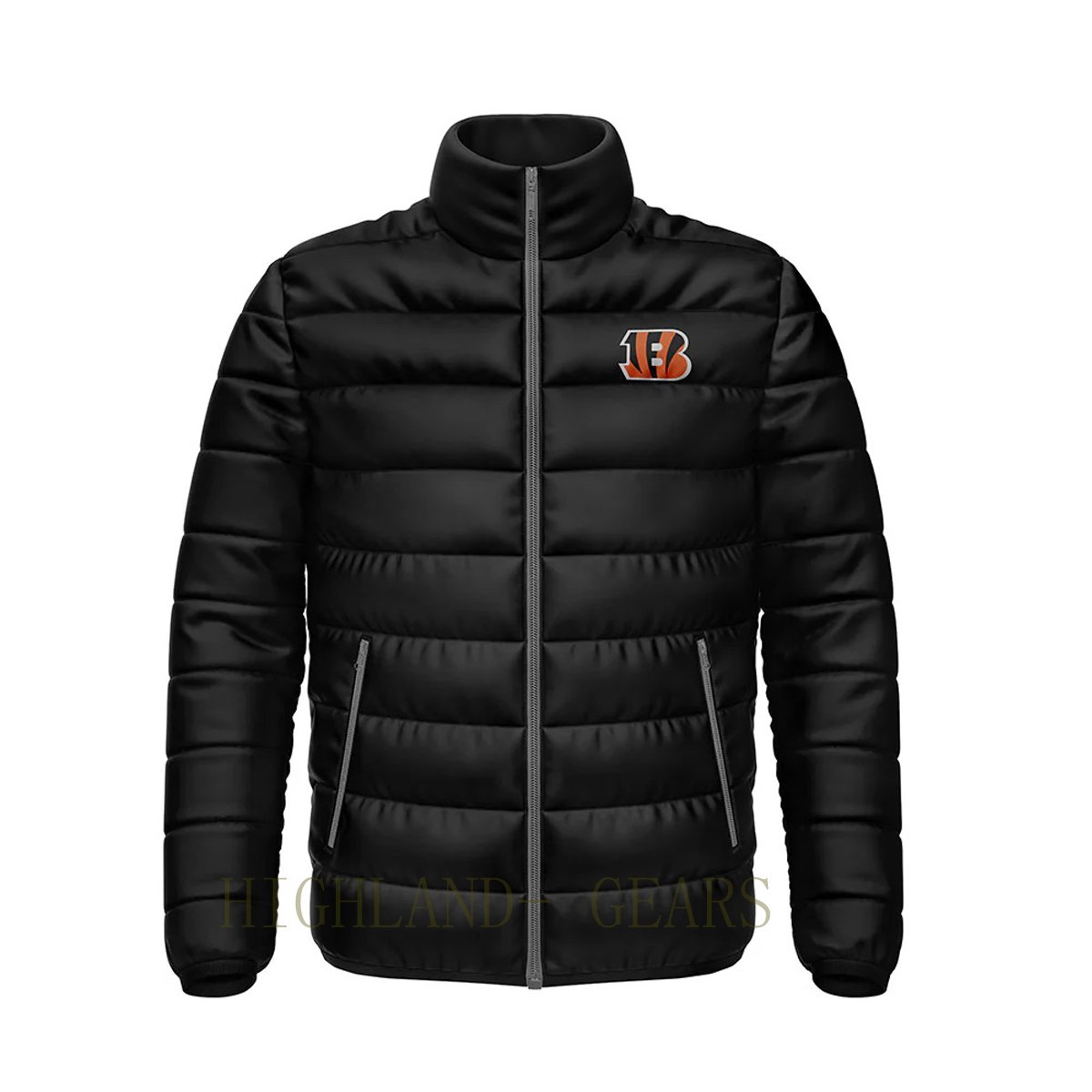 Cincinnati Bengals Premium Puffer Lightweight, Warm & Stylish Classic Quilted Bubble Winter Jacket