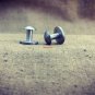 WWII German Belt supporting straps Y-Straps Stud pin. Aluminum. Set 2 pieces